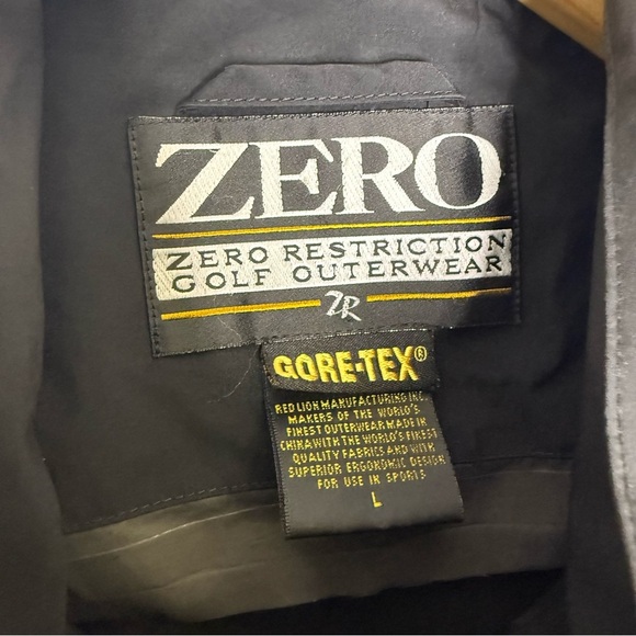 Zero Restriction Golf Jacket Gore-Tex Men’s Size Large Black Full Zip - Picture 6 of 8